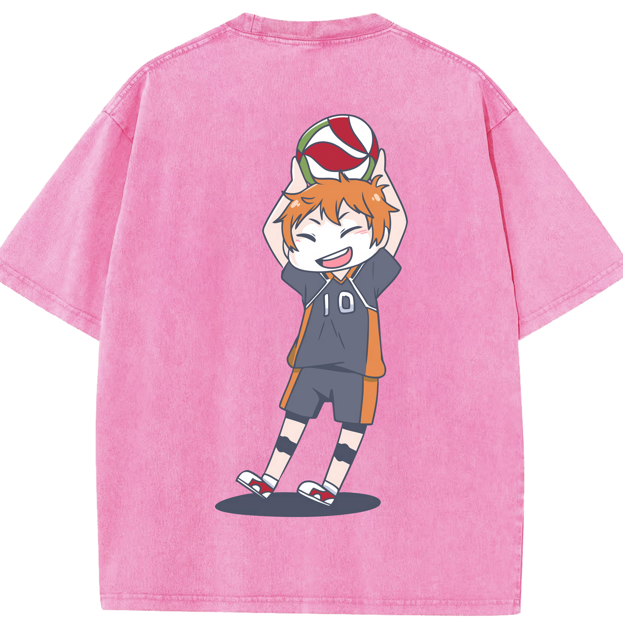 （画像用） ハイキュー!! Haikyu!! 綿100% ヴィンテージ風 半袖Tシャツ（背面プリント）